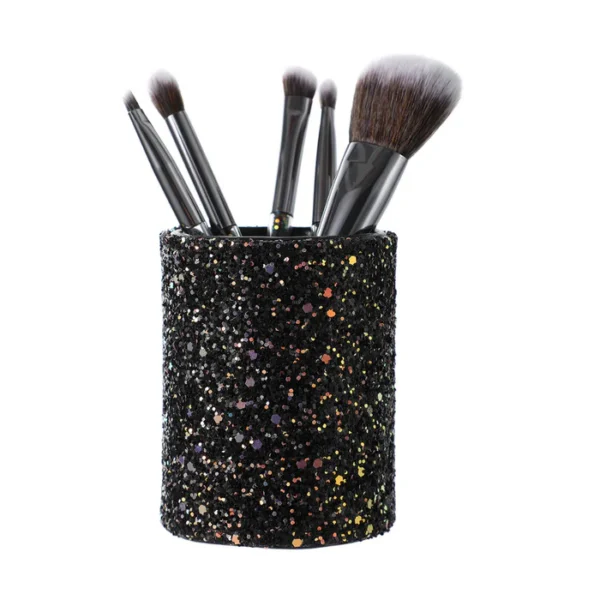 Sparkling Stars Makeup Brush Set in Cylinder Box(6pcs)(Black)