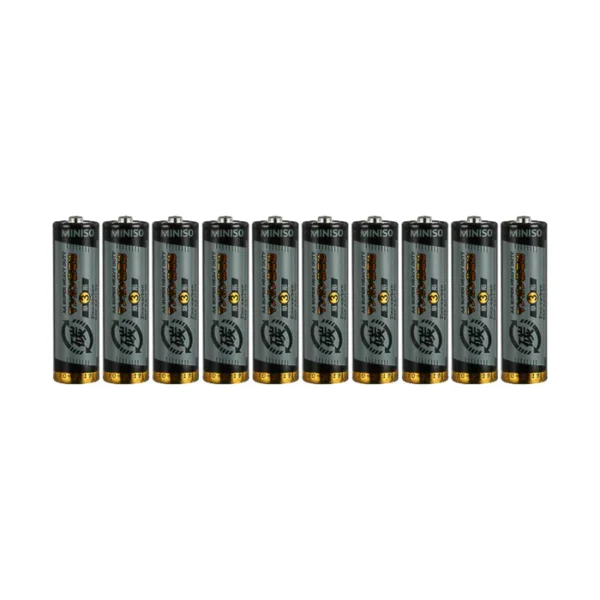 AA Carbon-zinc Battery, 10 Pack(Black)